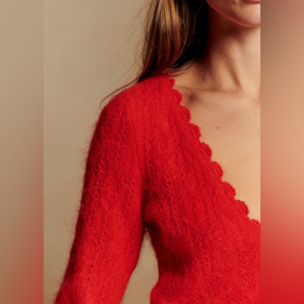 Sézane Elise Cardigan in Red | S - Picture 3 of 16